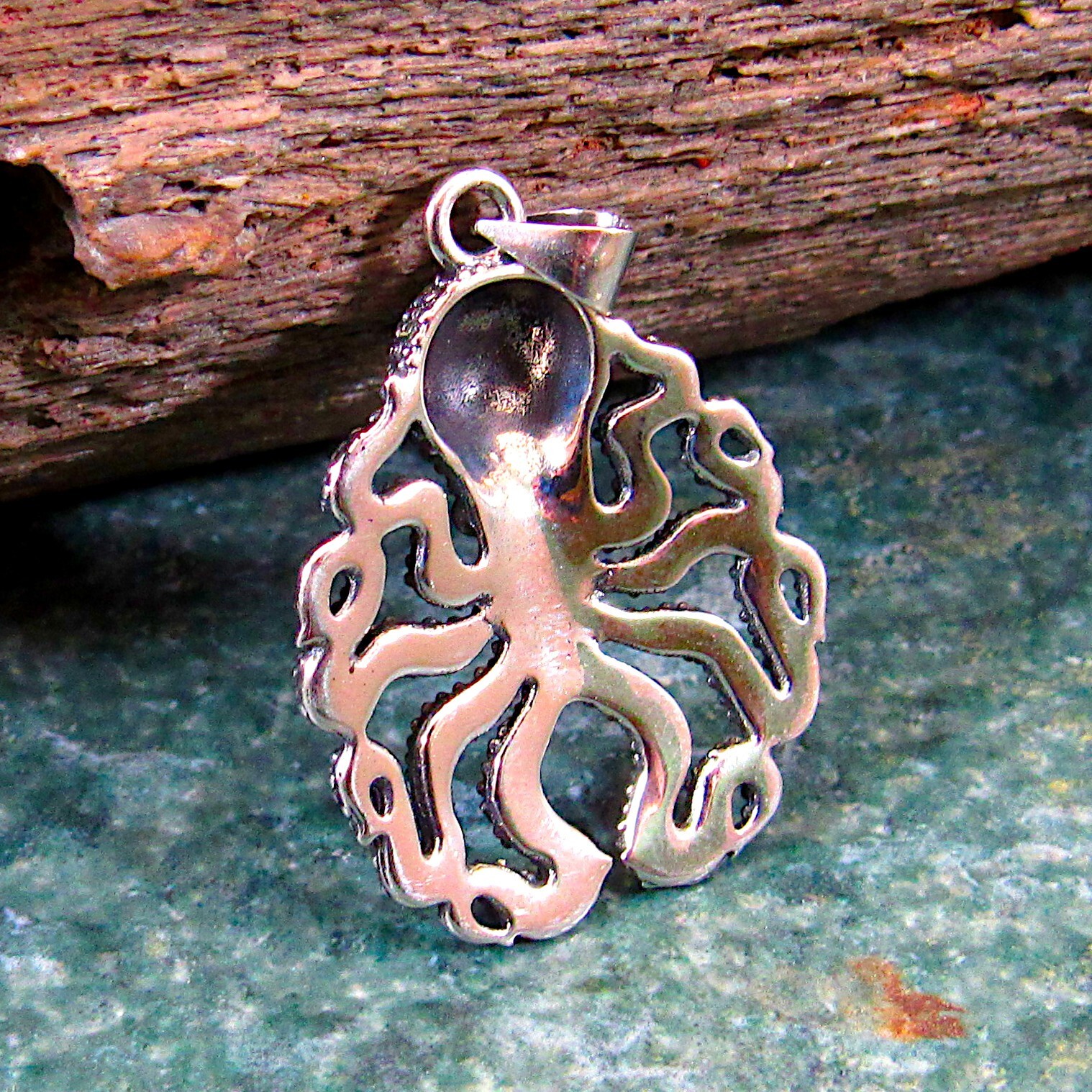 Solid 925 Sterling Silver Octopus Pendant Kraken Tentacle Nautical Sea Creature