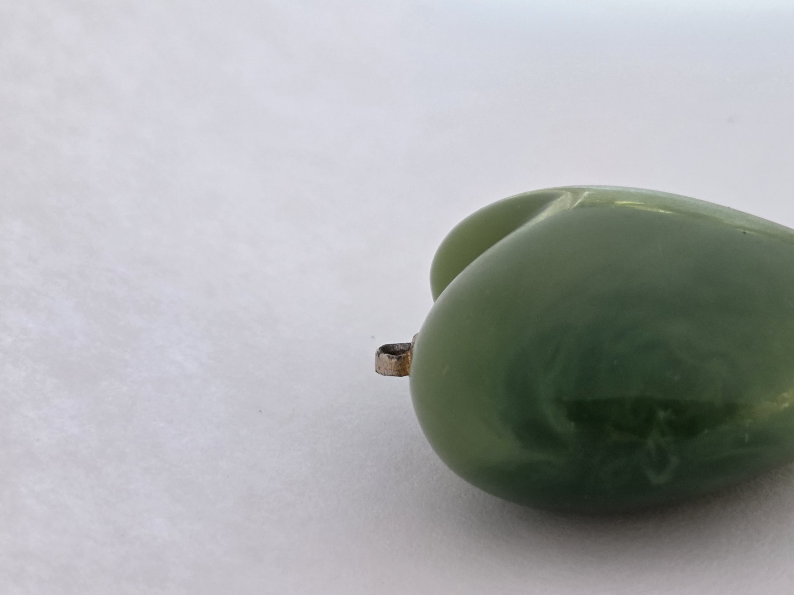 Genuine Natural Light & Dark Green Jade Heart Shaped Necklace Pendant Jadeite