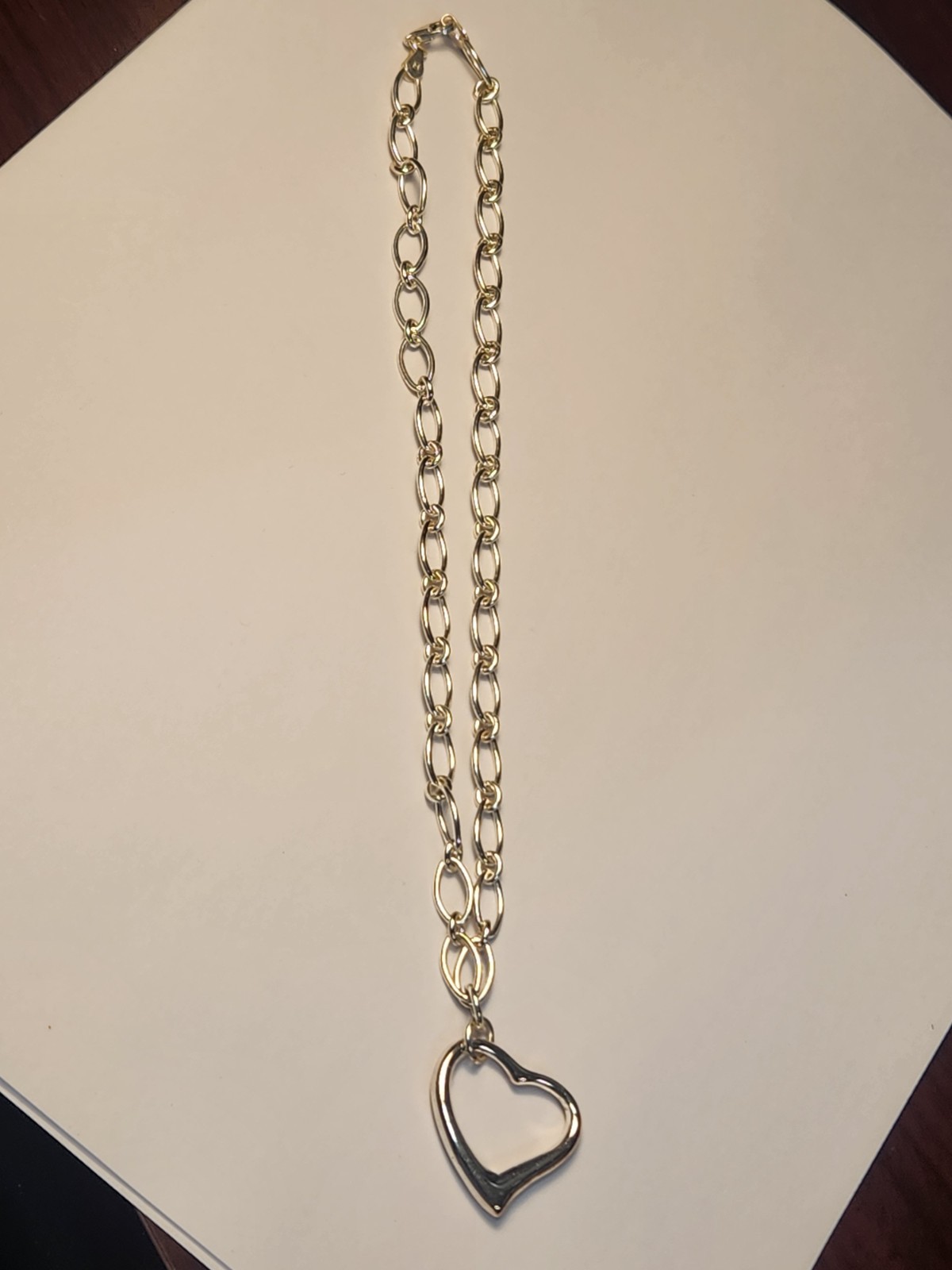 Silver Heart Pendant 16″ Chain 925 Italy 21g Silver