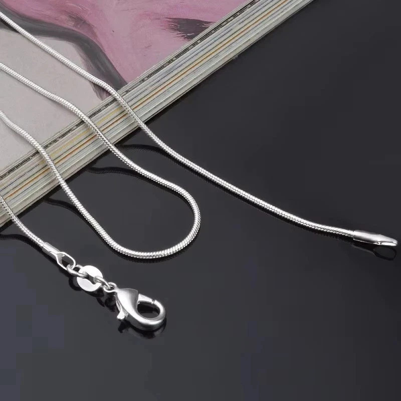 Men&Women’s 925 Sterling Silver Tarnish-Free Italian Snake Chain Necklace 16-24*