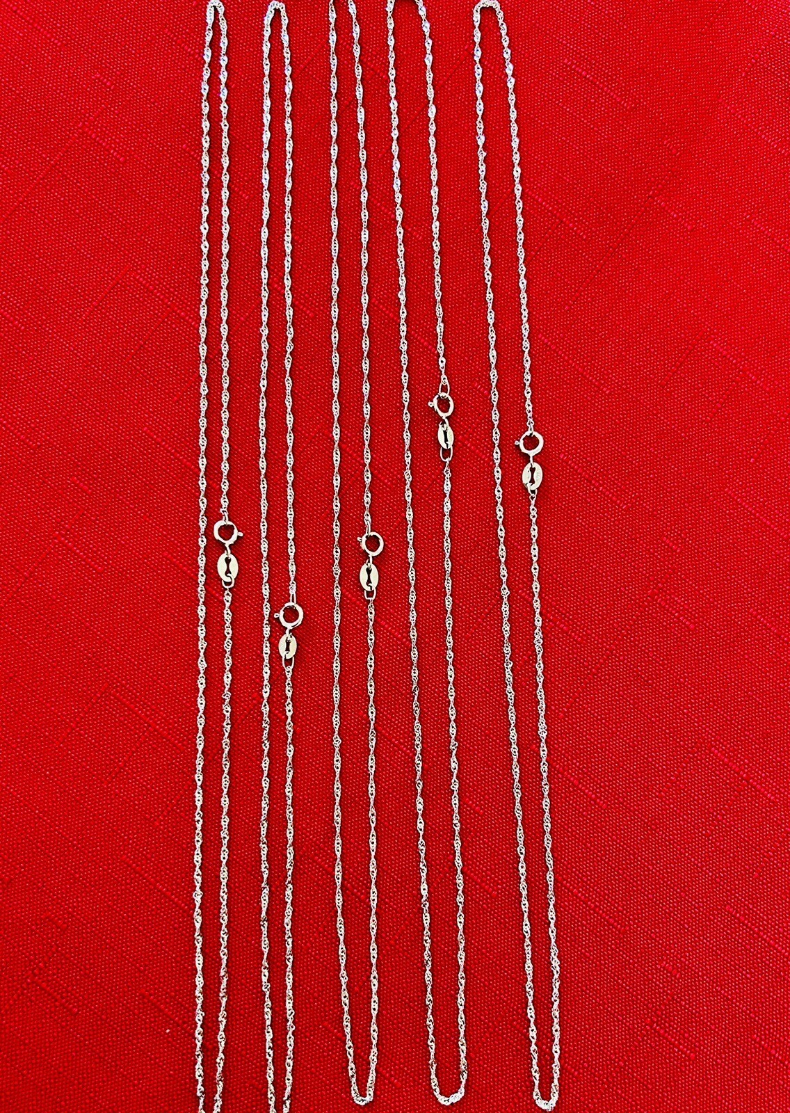 925 Sterling Silver Beautiful Thin Fine Chain Necklace 1mm 18 inch/ 45cm