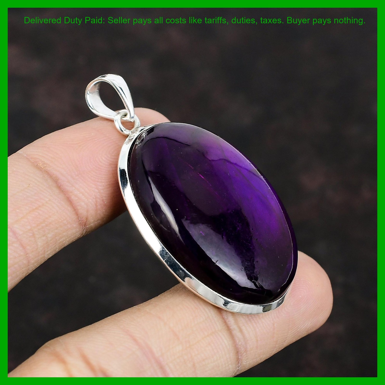Purple Fire Labradorite Gemstone 925 Silver Handmade Sisters Gift Bezel Pendant