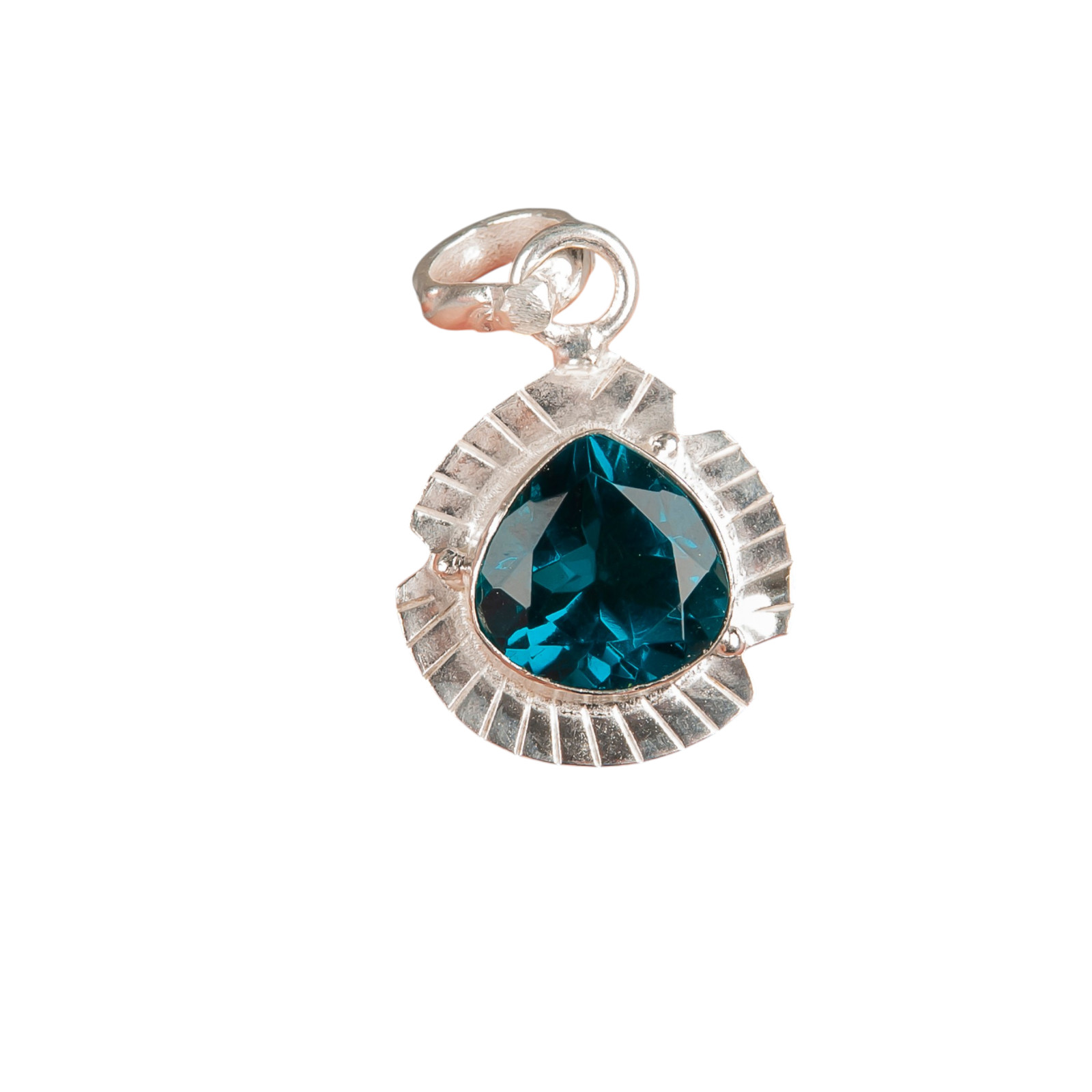 Apatite Gemstone 925 Sterling Silver Heart Shape Pendent 1.15″ Gift For Love
