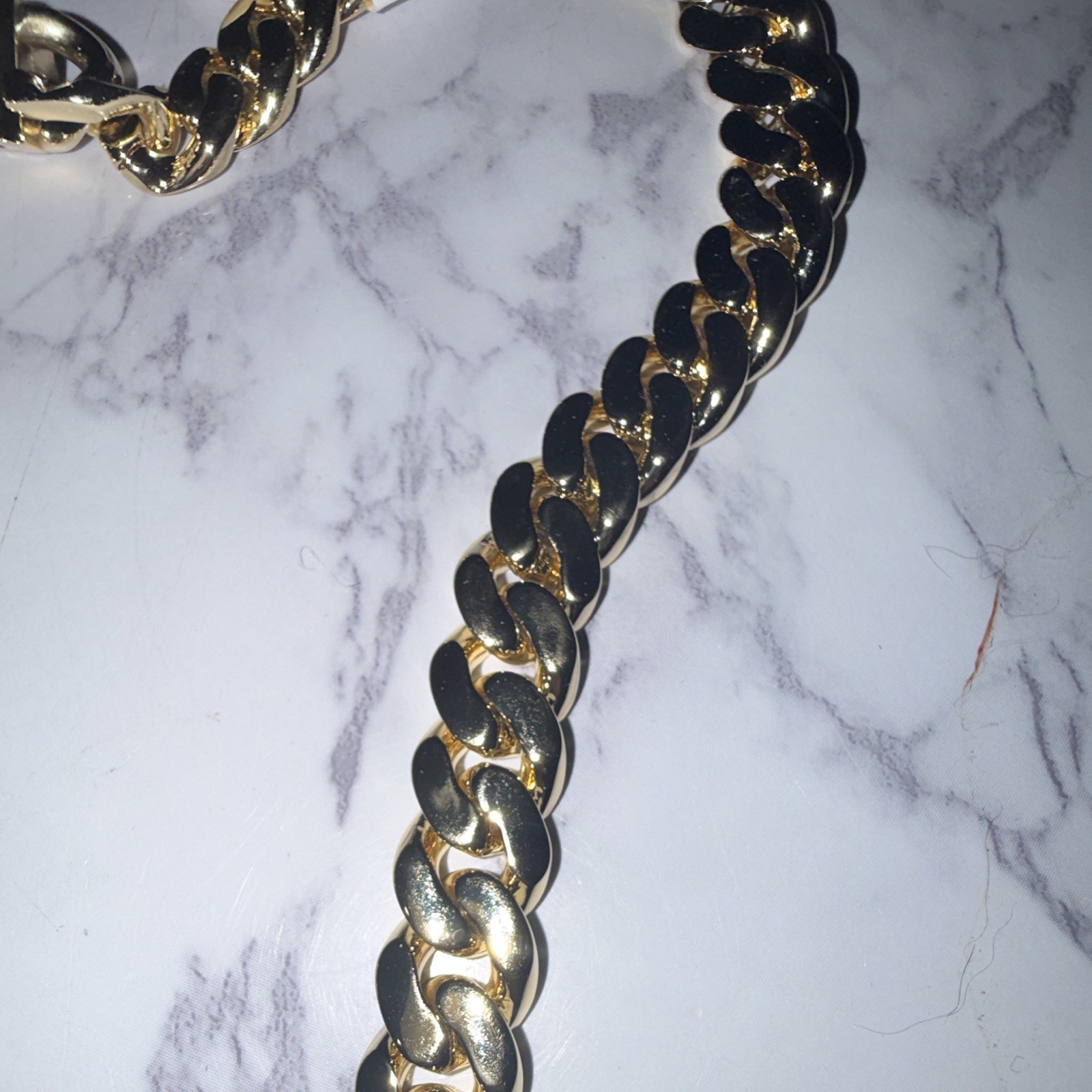 Super nice! 14K Gold Stainless Steel Curb Link Chain 24 inches long 10 mm thick