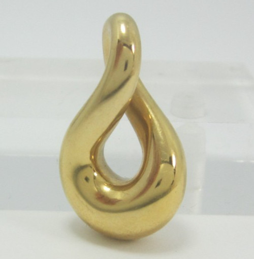 STUNNING 14K YELLOW GOLD PUFFED FIGURE 8 INFINITY (1-1/8″) PENDANT 1.4G