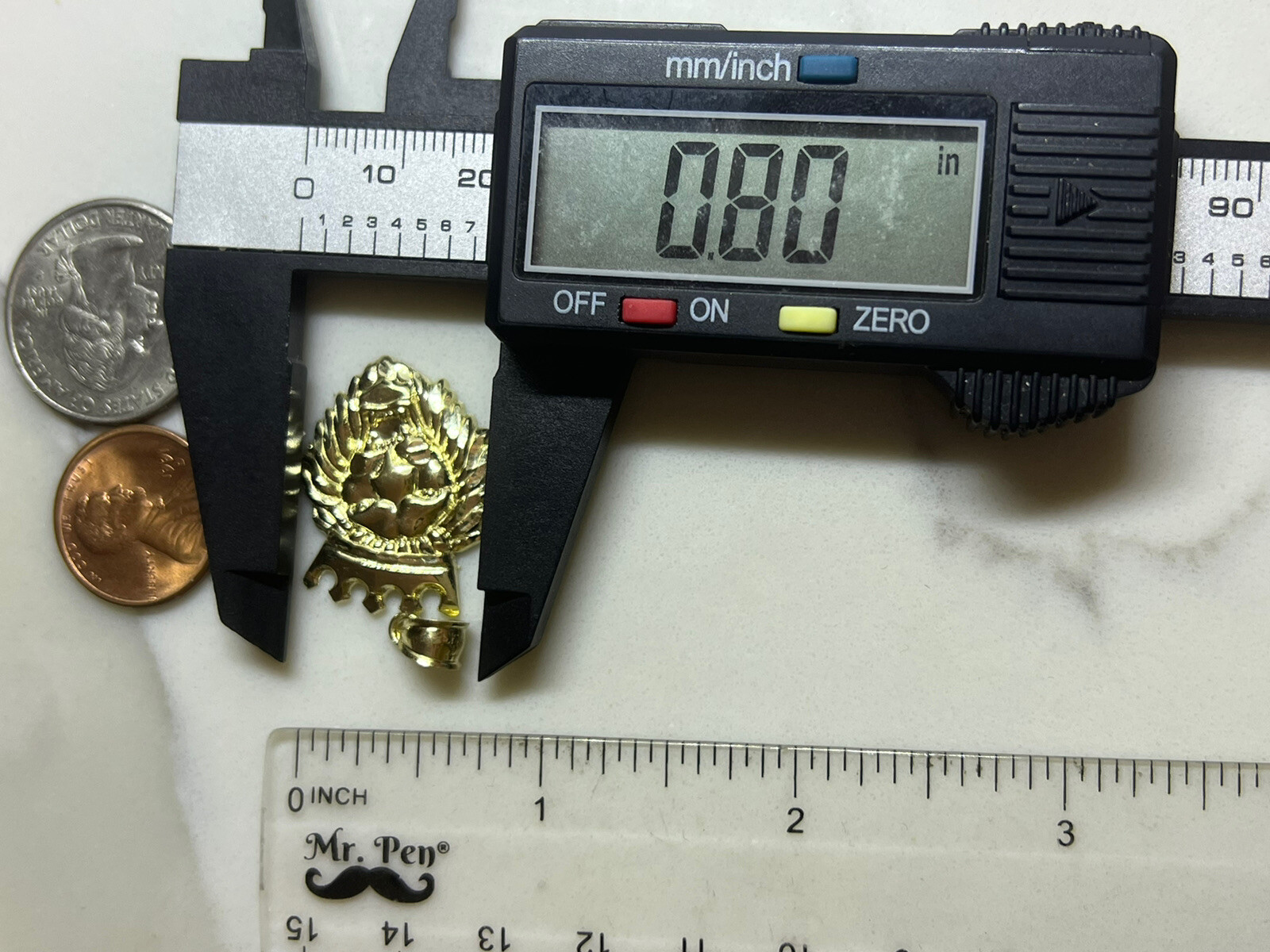 GOLd Lion crown king Leo 10k pendant Diamond Cut necklace charm hip hop 1.40”