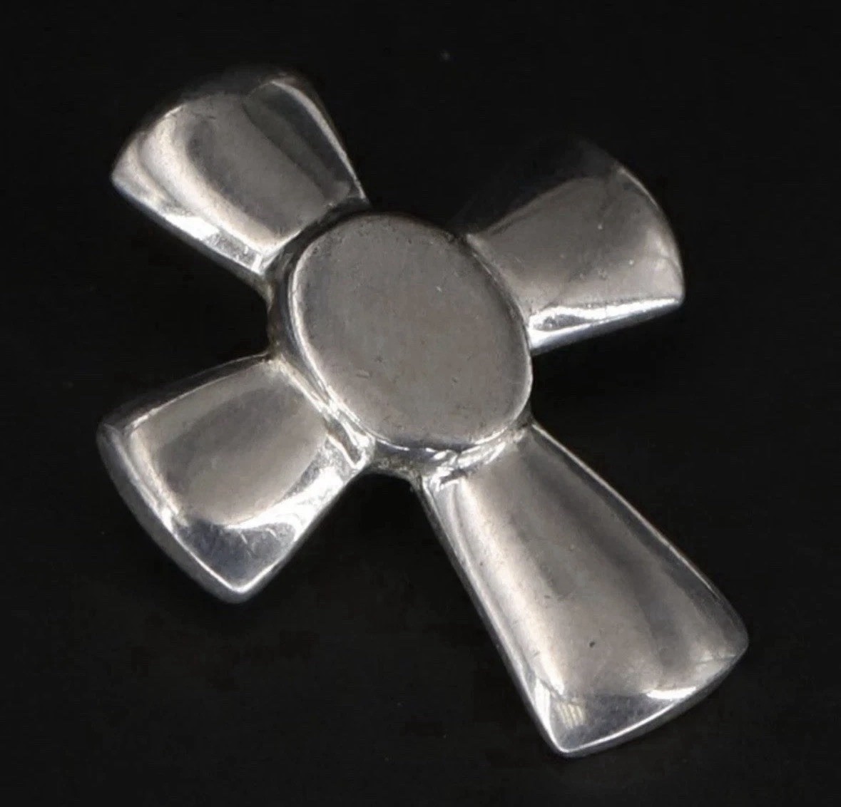 Vintage Signed .925 Sterling Silver Cross Pendant • Religious • No Stone •