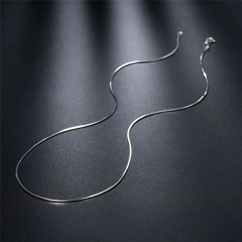 Men&Women’s 925 Sterling Silver Tarnish-Free Italian Snake Chain Necklace 16-24*