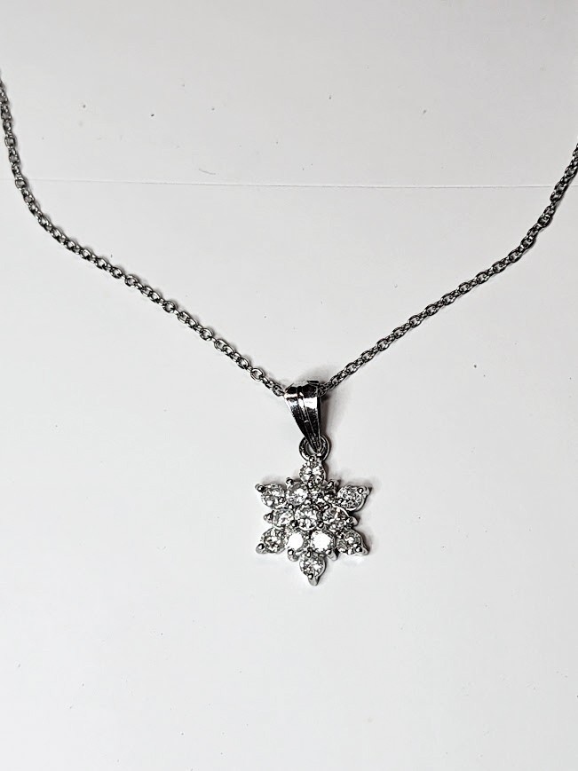 PLATINUM 0.50CT DIAMOND NECKLACE PENDANT 16″ adjustable
