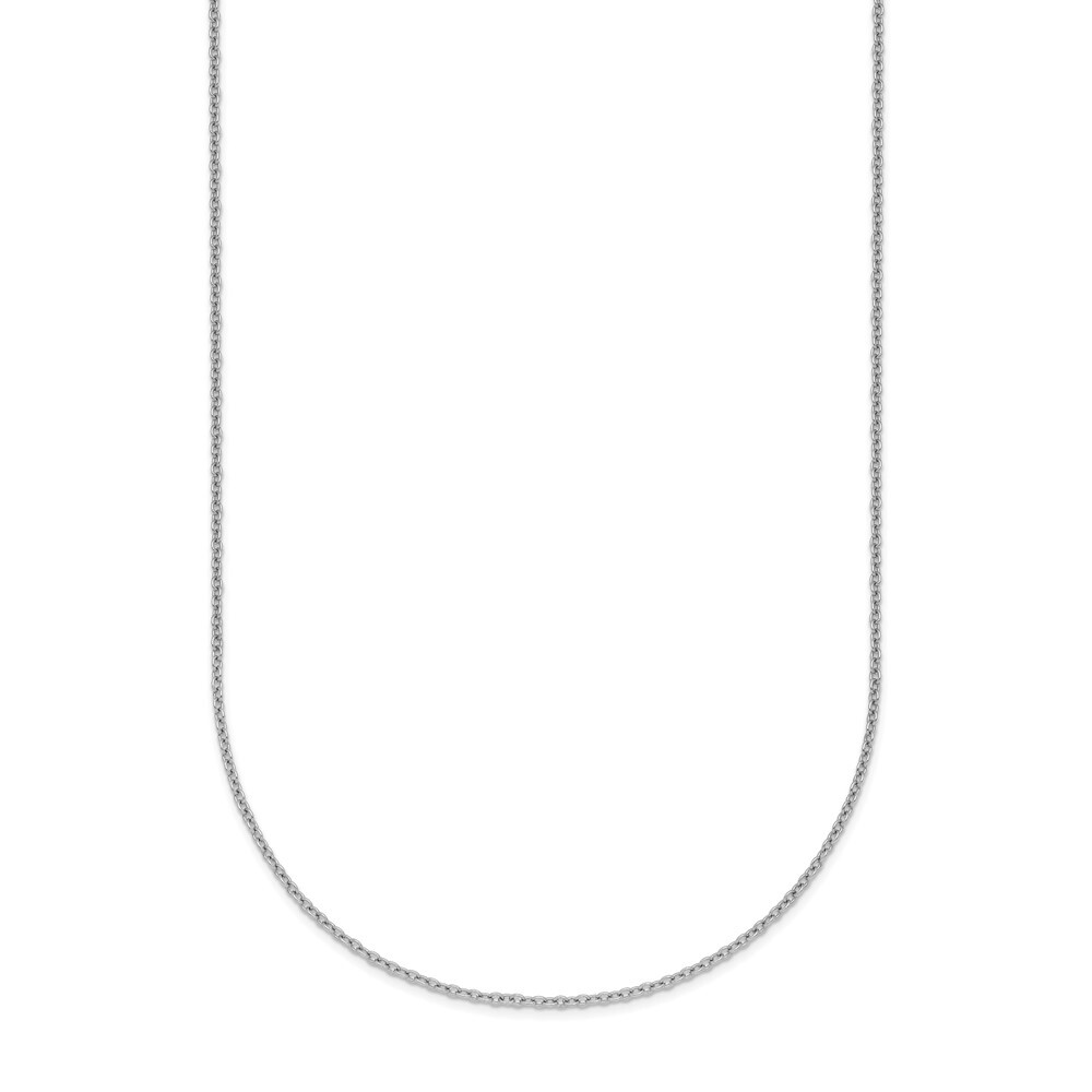 950 Platinum Polished 1.1mm Solid Cable Chain Necklace 18″- 2.42gram