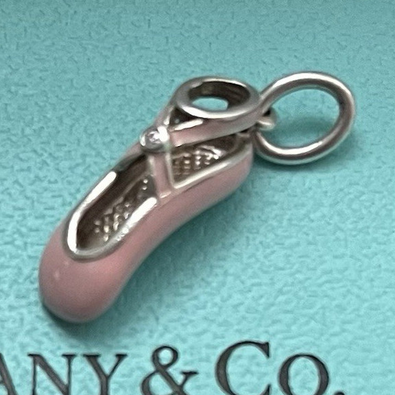 Tiffany & Co. Pink Enamel Ballet Slipper Charm