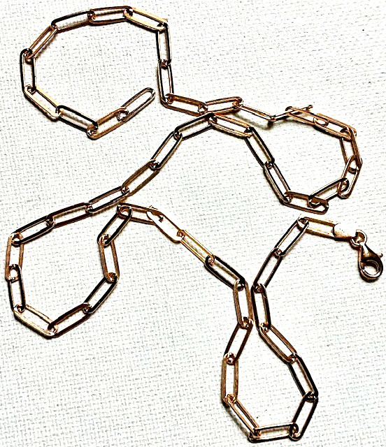 Sterling Silver Vermeil (Rose Gold Plated) 3.5mm 20″ Paperclip Necklace