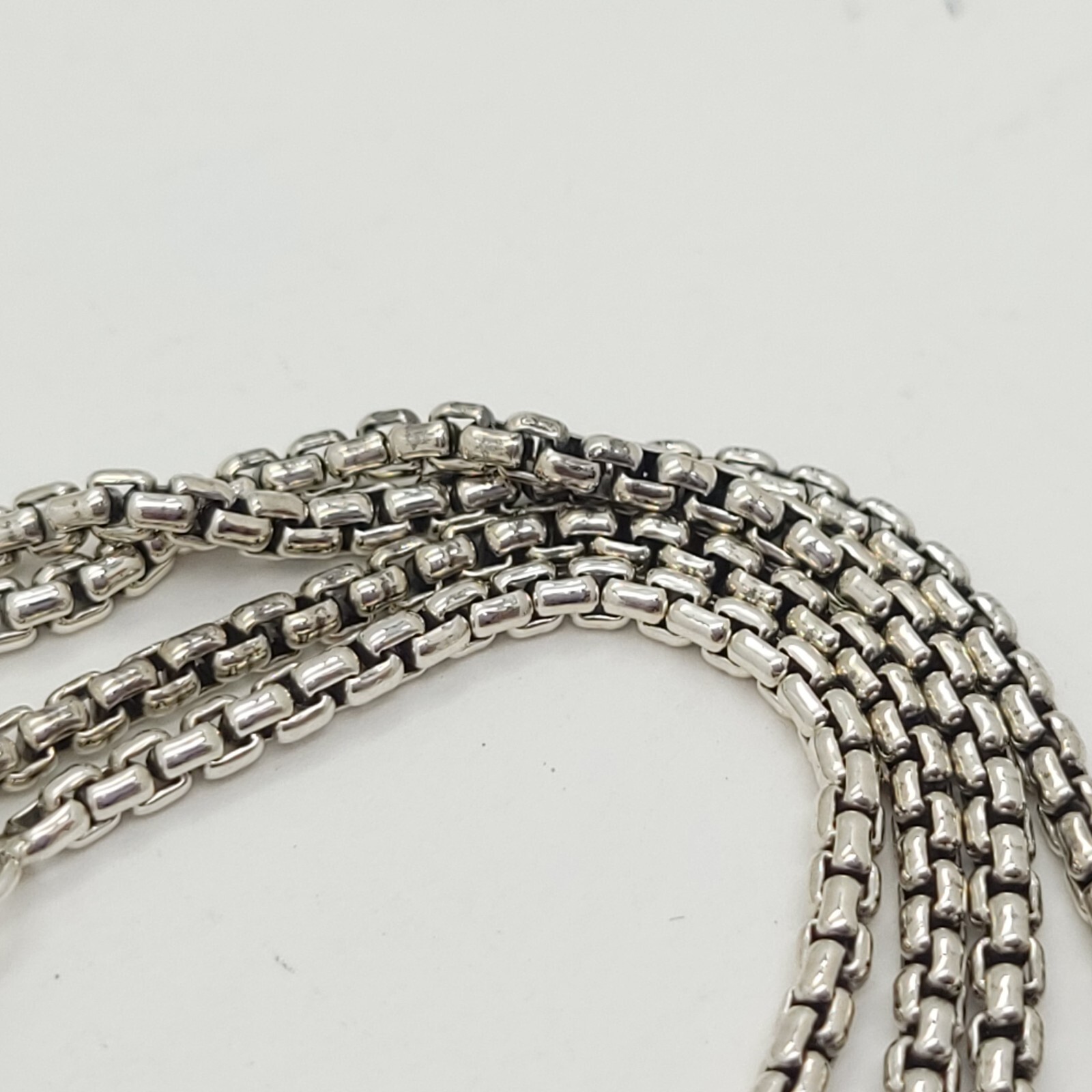 David Yurman Sterling Silver Black Diamond Large Chevron Cross with 20 in Chain