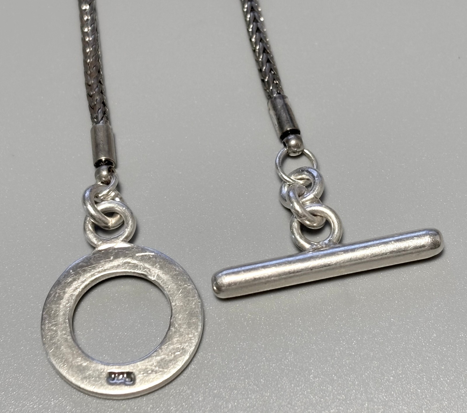 925 Sterling Silver ROPE CHAIN Toggle Closure Necklace 17in – 19g