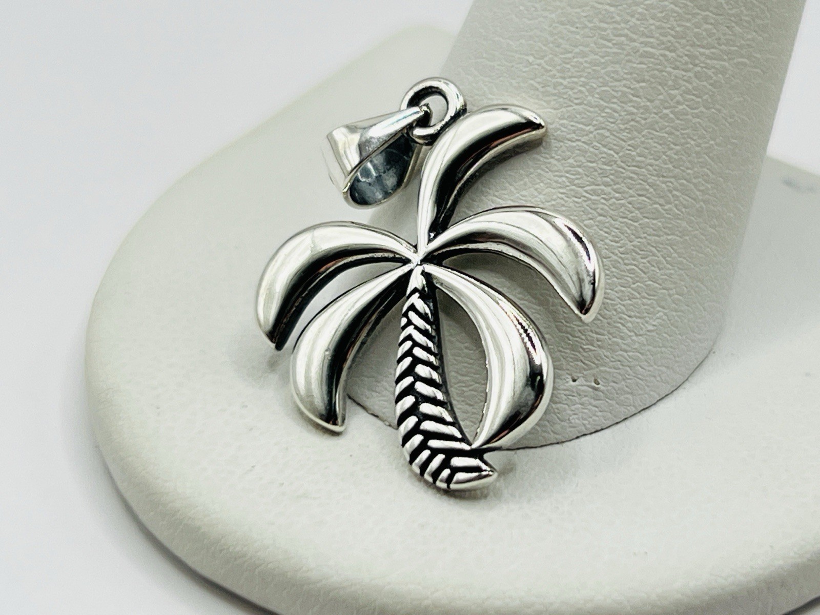 Sterling Silver 29mm Palm Tree Pendant