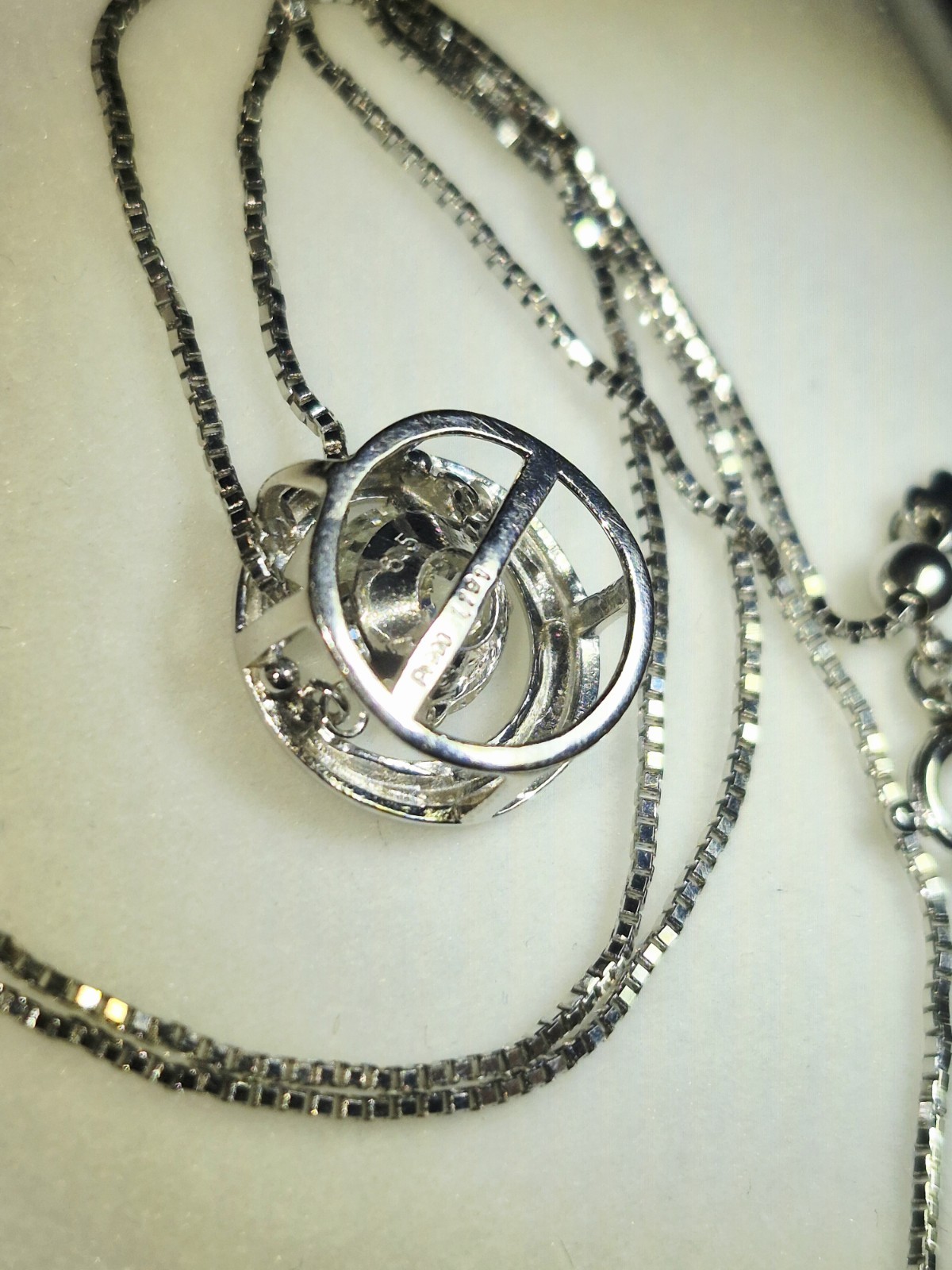 AMAZING HUGE PLATINUM COLORLESS EARTH MINED 1.19ct DIAMOND MOTION NECKLACE $9600