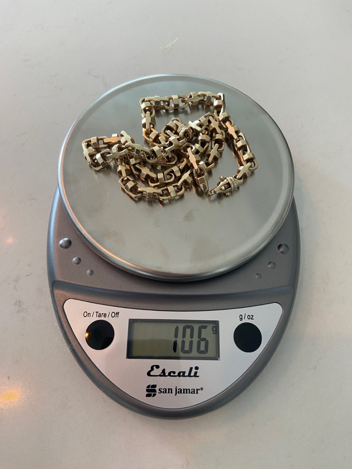 10k Yellow Gold Necklace Anchor Bullet Mariner