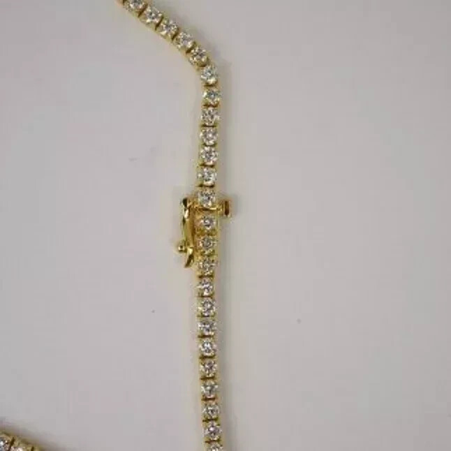 Women’s Tennis Necklace 16CT Round Cut LabCreated Diamond 14K Wh Gold Plated 18″