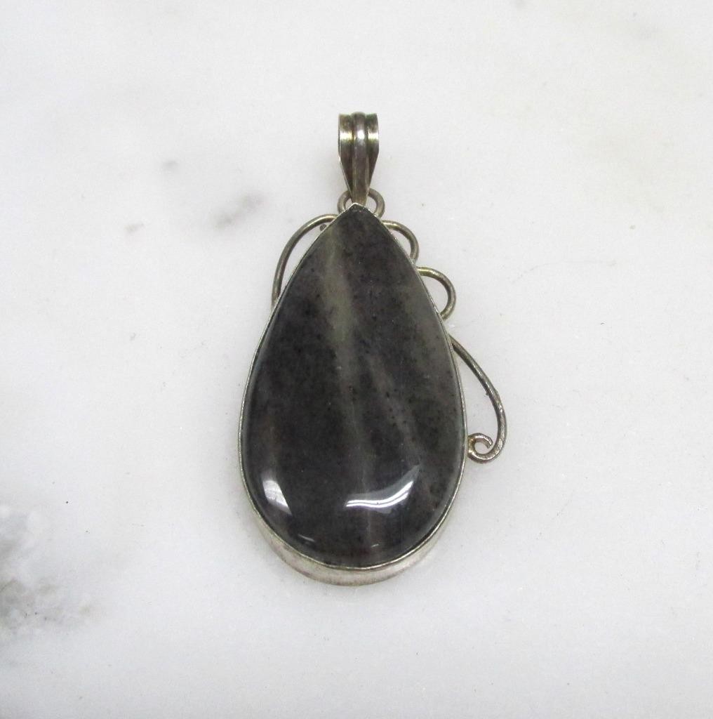 Vintage Unknown Stone Sterling Silver Dangle Pendant ~ 12.7grams ~ 2-D355