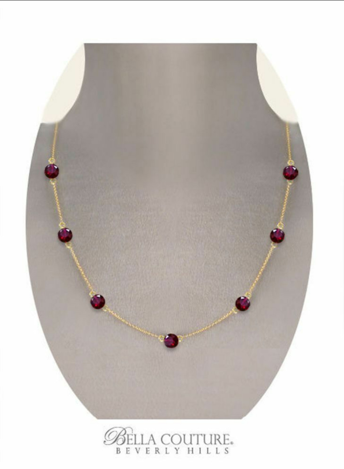 NEW BC® 18K YELLOW GOLD NATURAL TURQUOISE 24″ 18″ VICTORIAN 9 ROSE CUT NECKLACE