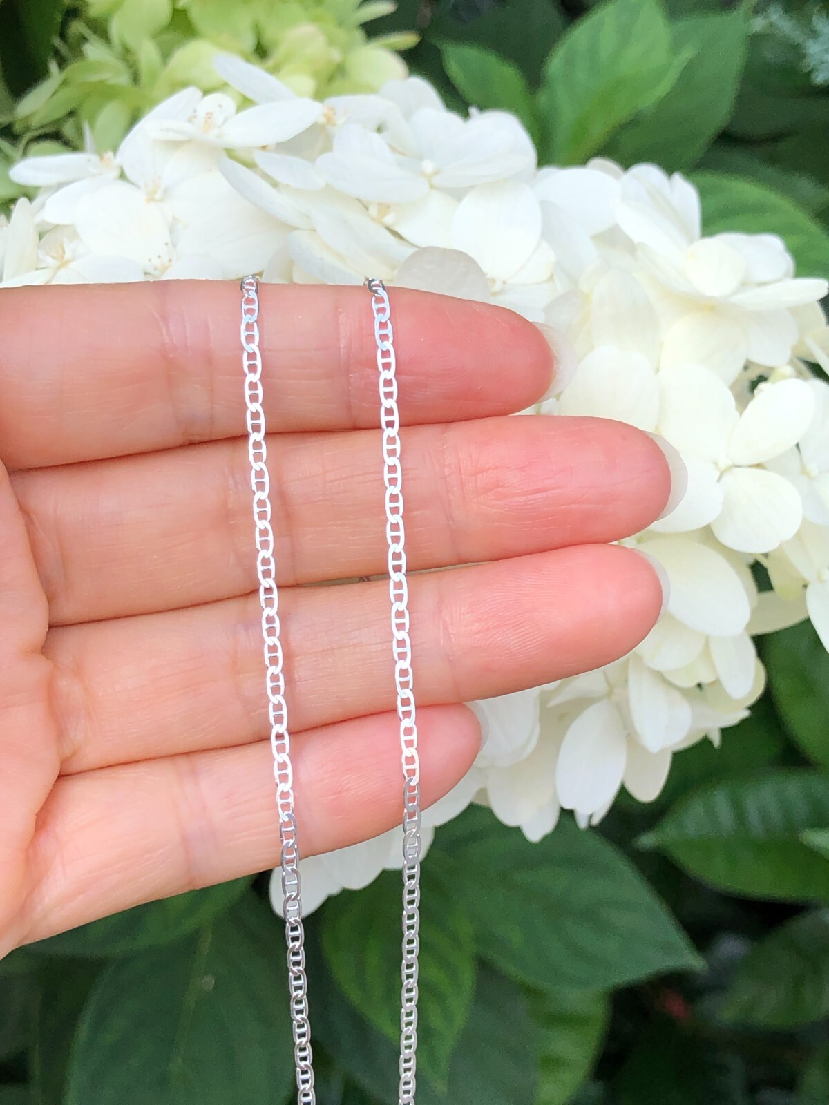 925 Sterling Silver Anchor Mariner Link Chain Necklace 2mm 16″ 18″ 22″ 24″ THIN