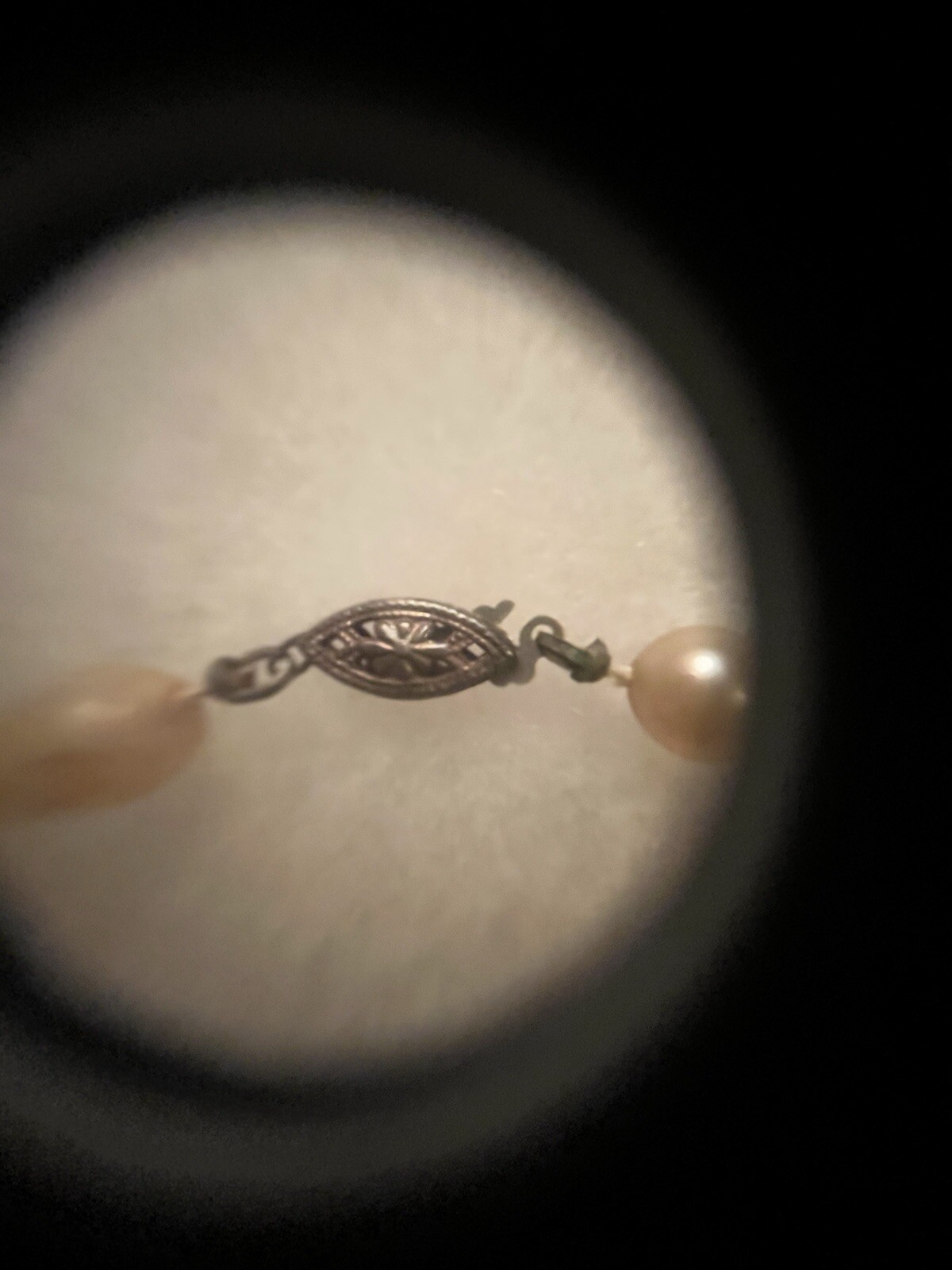Necklace, Cultured & Knotted Pearls, 25 inch string, no makers mark, no hallmark