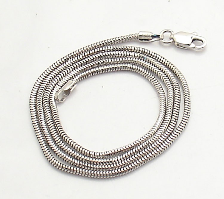 1.4mm Solid Round Snake Chain Necklace Real 14K White Gold ALL LENGTHS