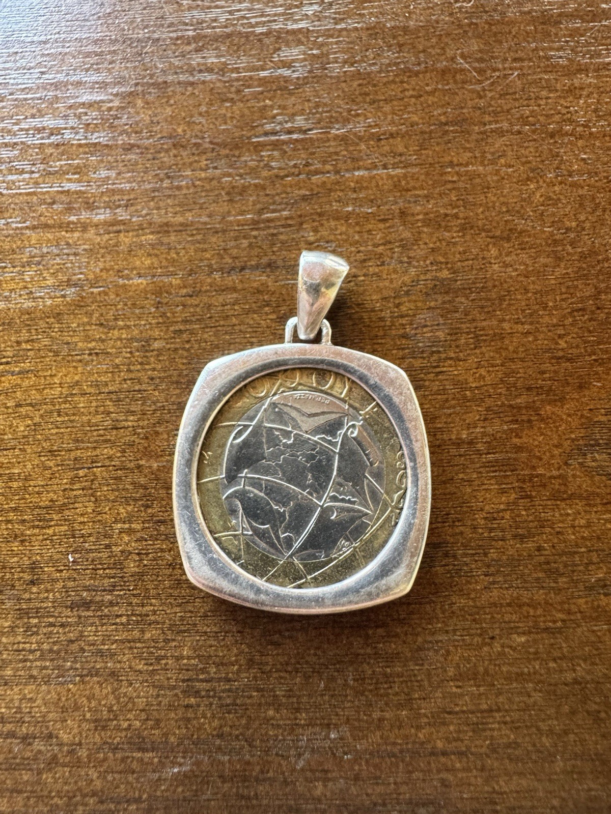 Milor Vintage Sterling Silver Bezel Republica Italiana Coin Pendant