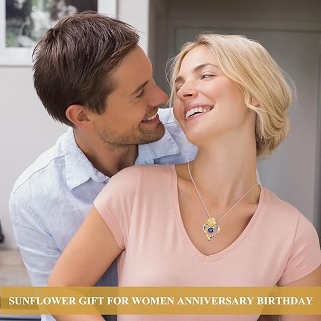 18K Gold Plated Sunflower Necklace: The Perfect Anniversary & Birthday Gift
