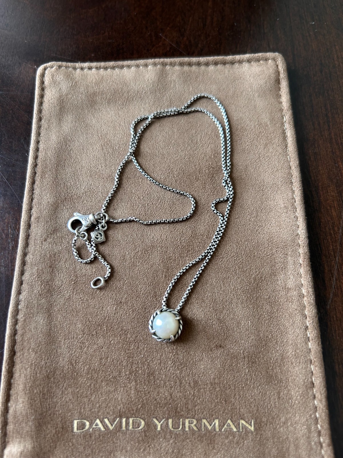 David Yurman Châtelaine Pendant Necklace with Cultured Freshwater Pearl