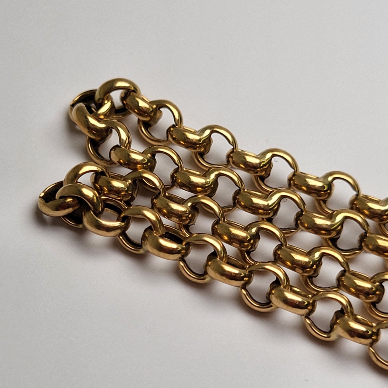 9ct Gold Belcher Chain 7.65g 20.5″ Italian Import UNOAERRE Rolo [M73]