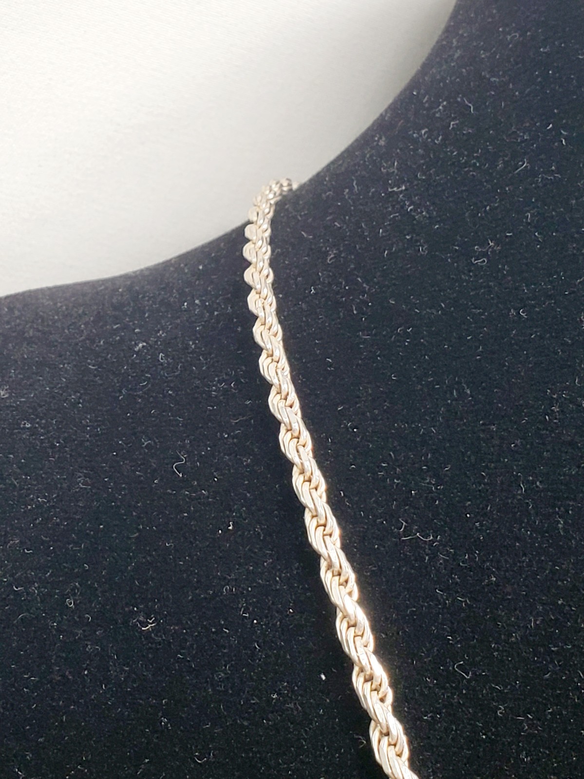 22″ 3.2mm925 Sterling Silver Diamond Cut Rope Chain Necklace ~20g Best Ebay Deal