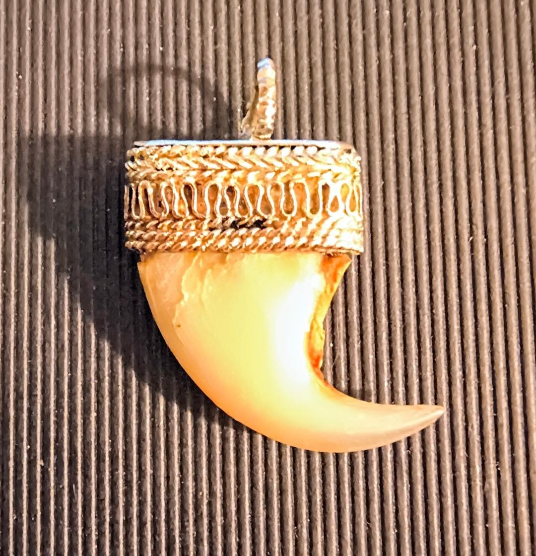 Victorian / Raj Era “Faux” Med/LG Claw Set in Silver Pendant, Charm #2