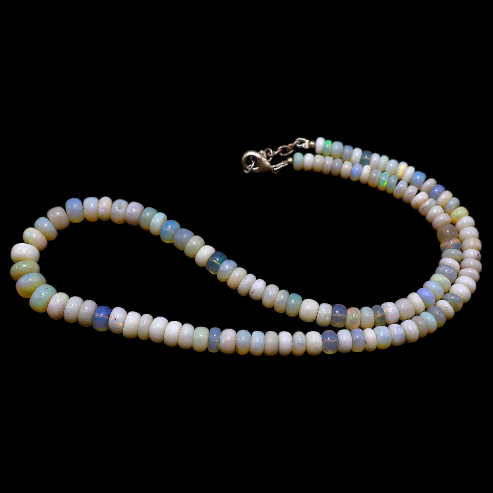 Rondelle Smooth 5X8 MM Fire Opal Beaded Not Applicable Sister New Boho Necklace