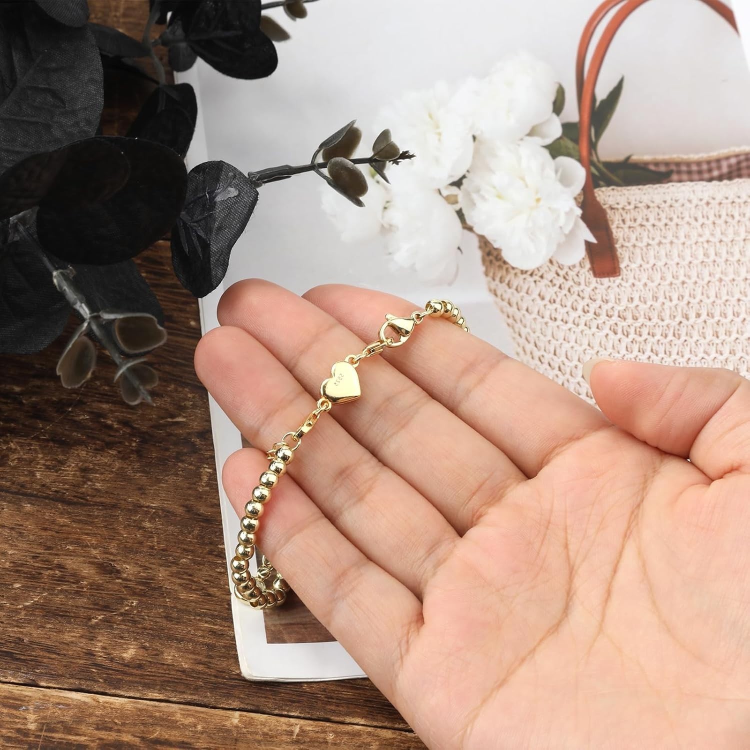 14K Gold Heart Magnetic Necklace Clasp and Closure Double Lobster Clasp