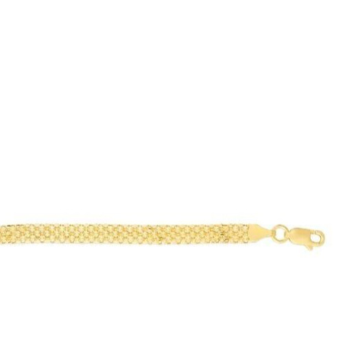 14k 16″ Yellow Gold 4.7mm Bismark Link Chain Necklace 3.5 Grams