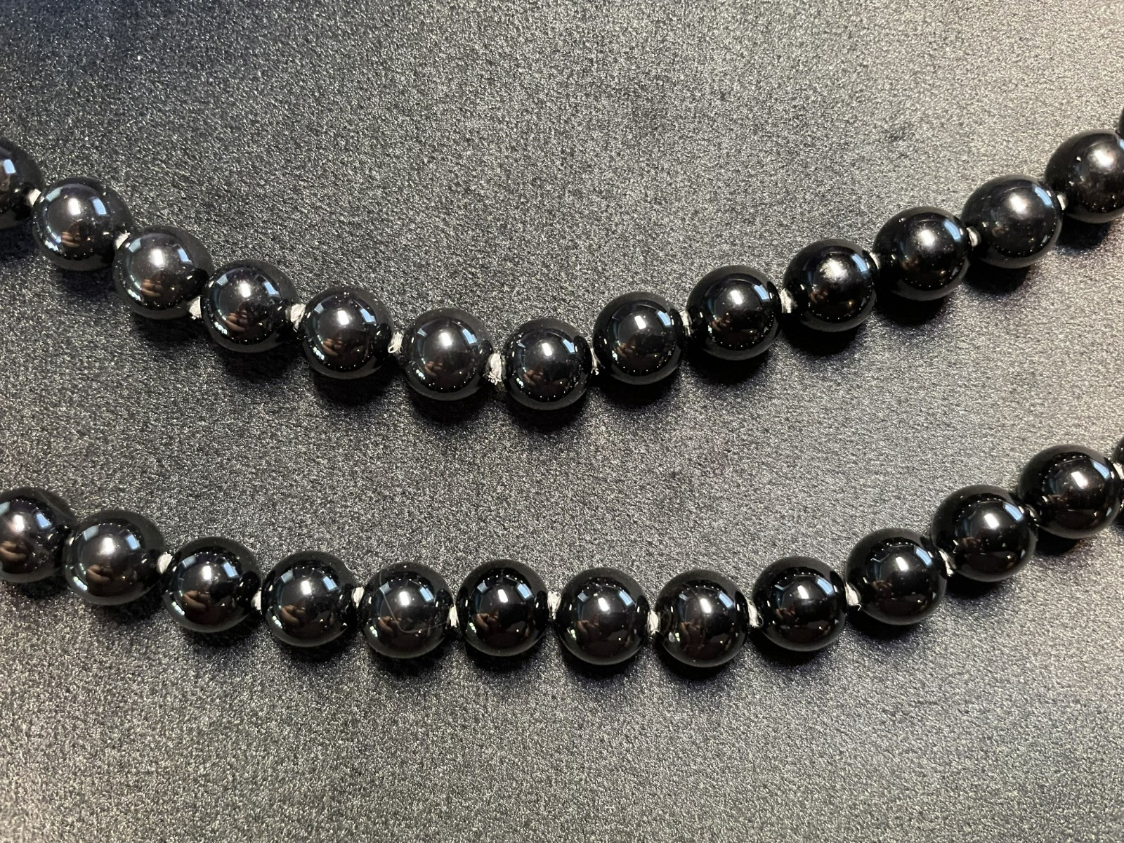 Gemisphere 25in 8mm Onyx necklace