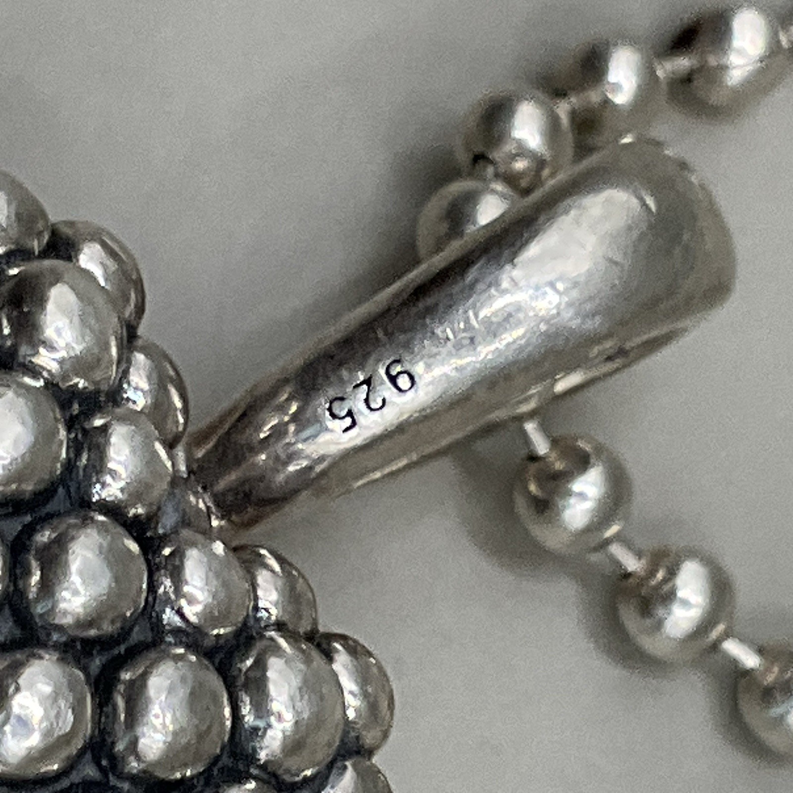 Lagos Necklace Sterling Silver 925 Caviar Chain Puffy Heart Pendant