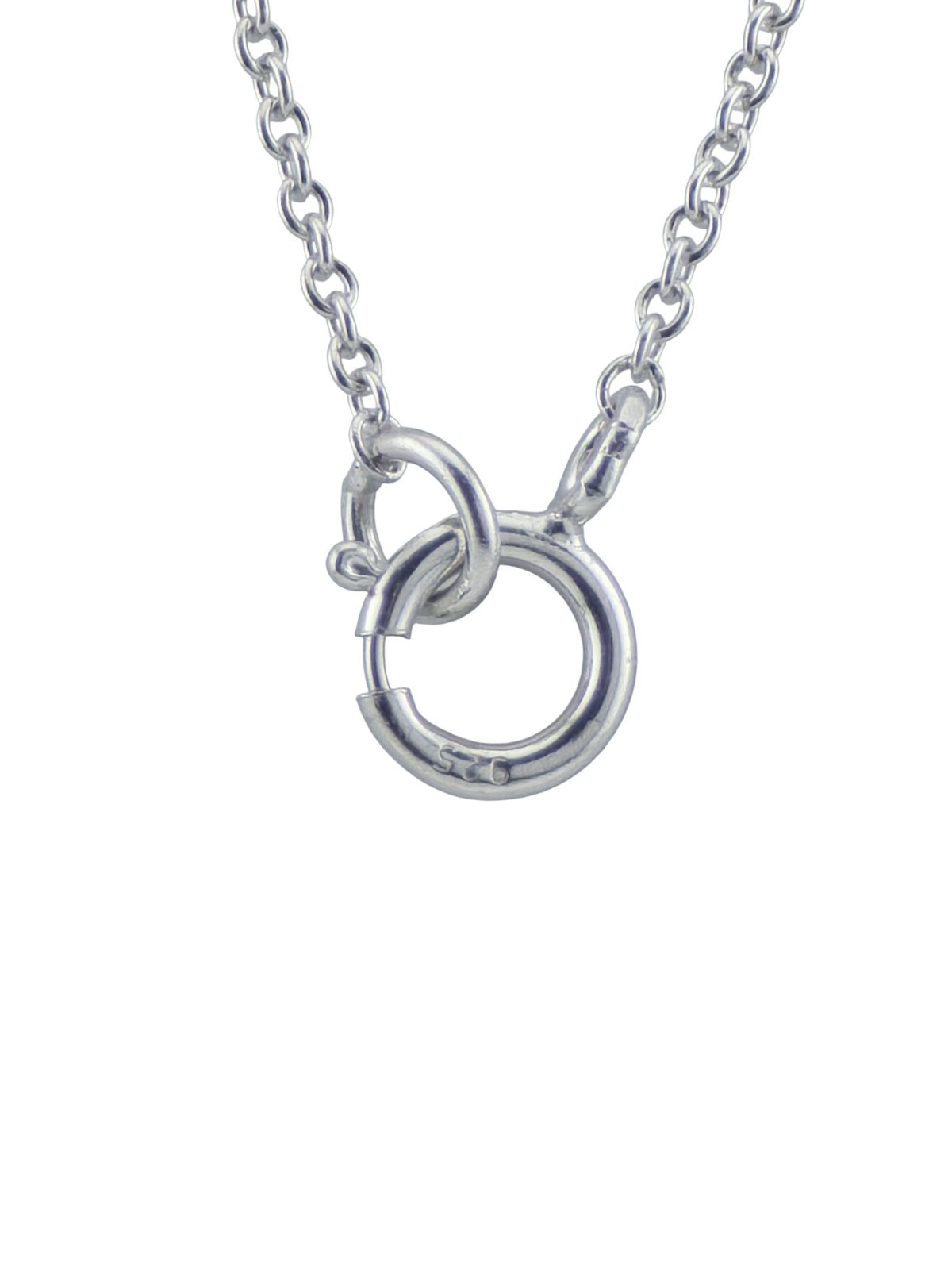 925 Sterling Silver 17” Fine Cable Chain Necklace 1mm Rhodium Plated