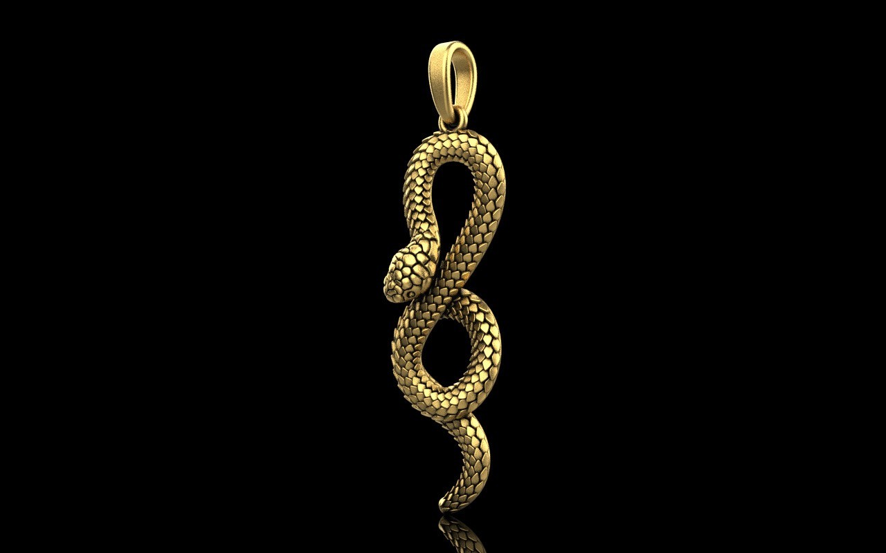 14k gold plated snack pendant solid 925 silver valentine day gift for her & him