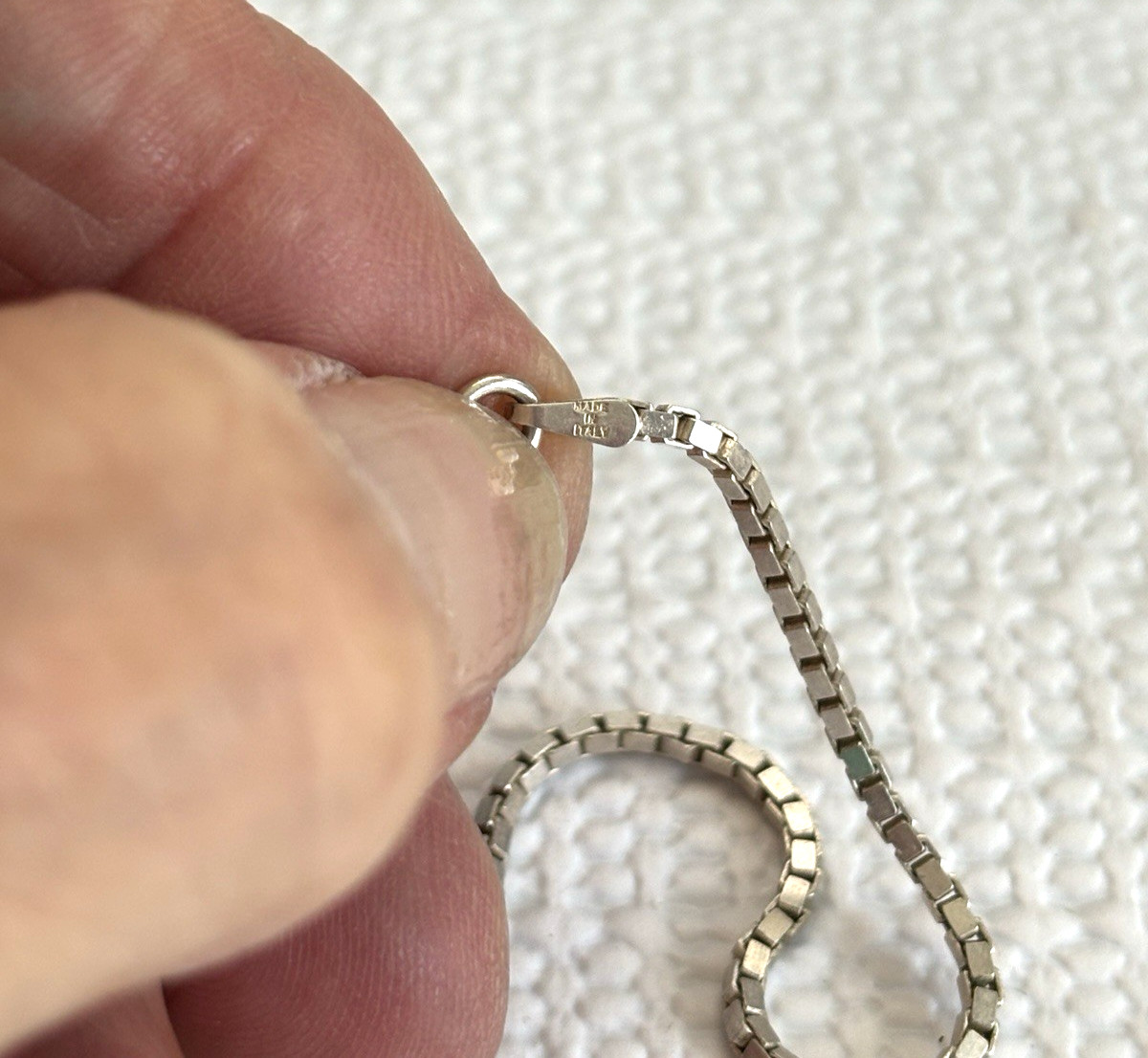 Large 3 ” sterling silver 925 seashell pendant necklace 21″ Milor Italy chain