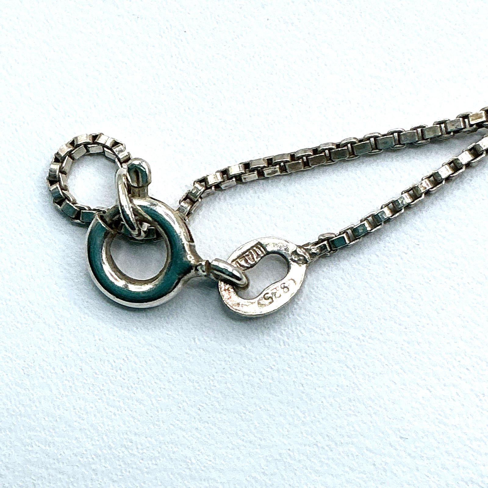 Sterling Silver Reversible Heart Pendant Blue Stone Mother Of Pearl 24” Necklace