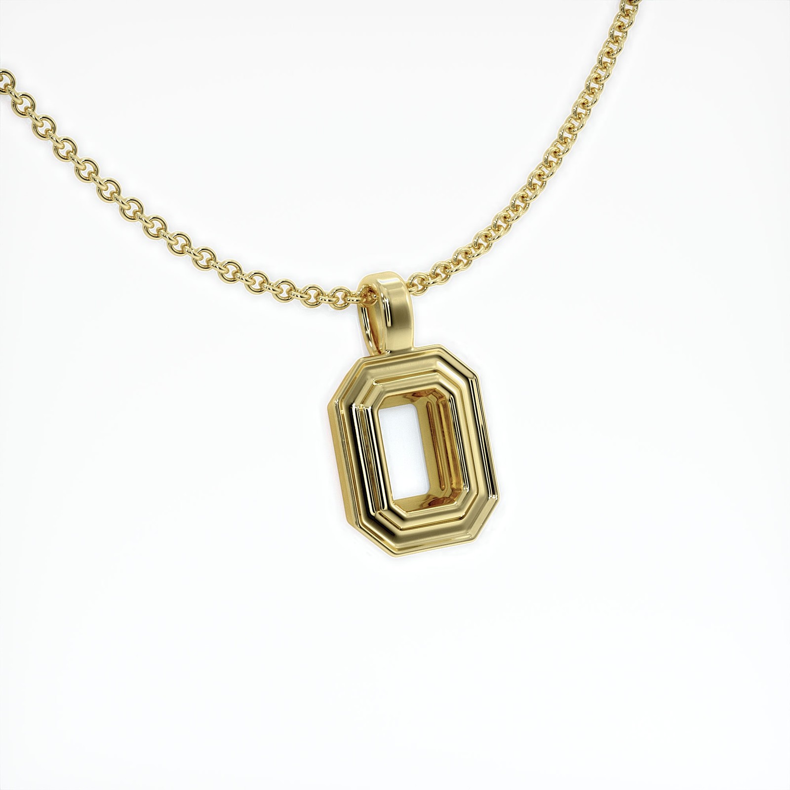 Burma (Myanmar) Emerald Cut Red Ruby 18K Yellow Gold Pendant 0.52CT