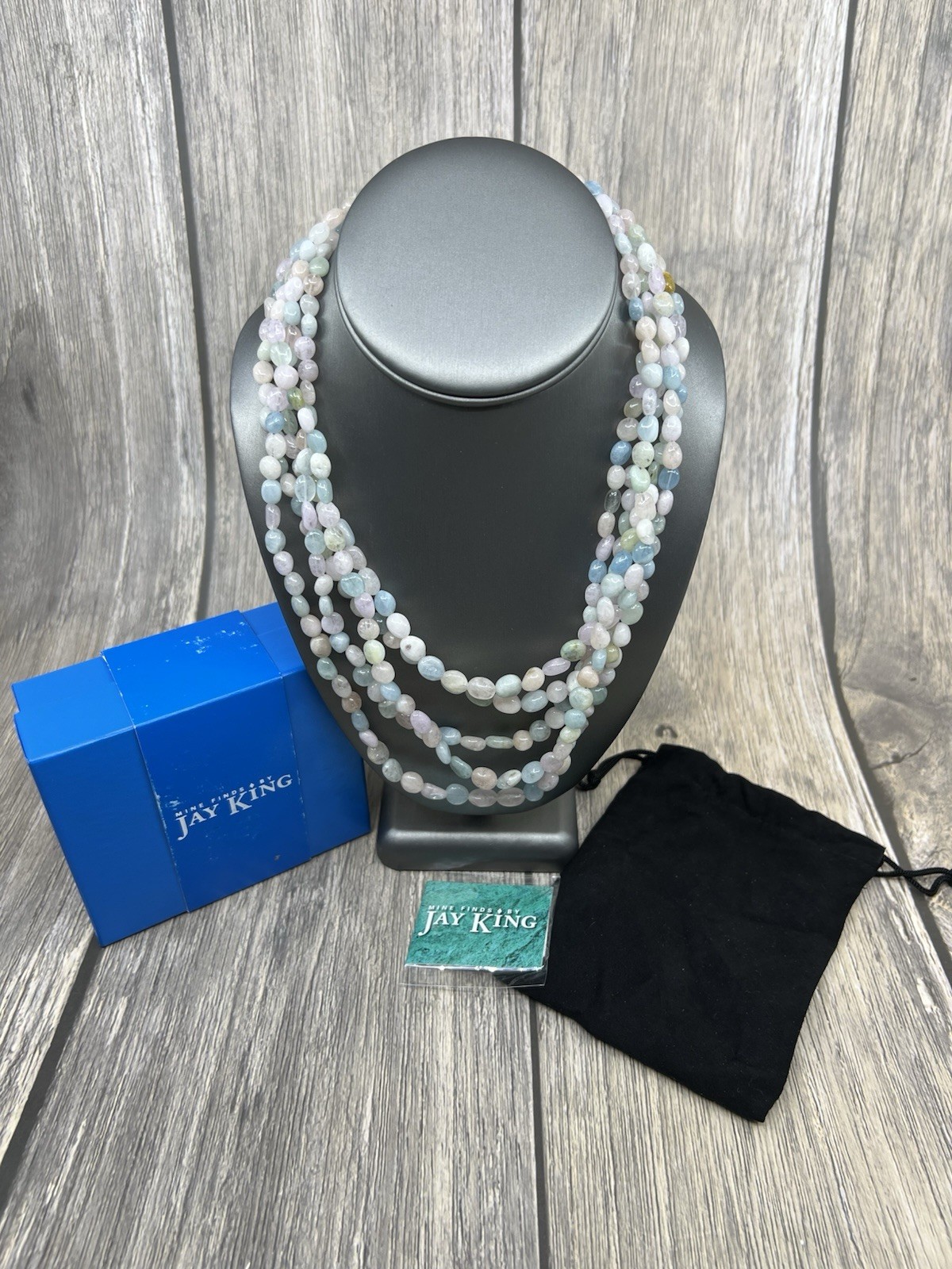 Jay King 5 Strand Multigem Necklace 18″ 925