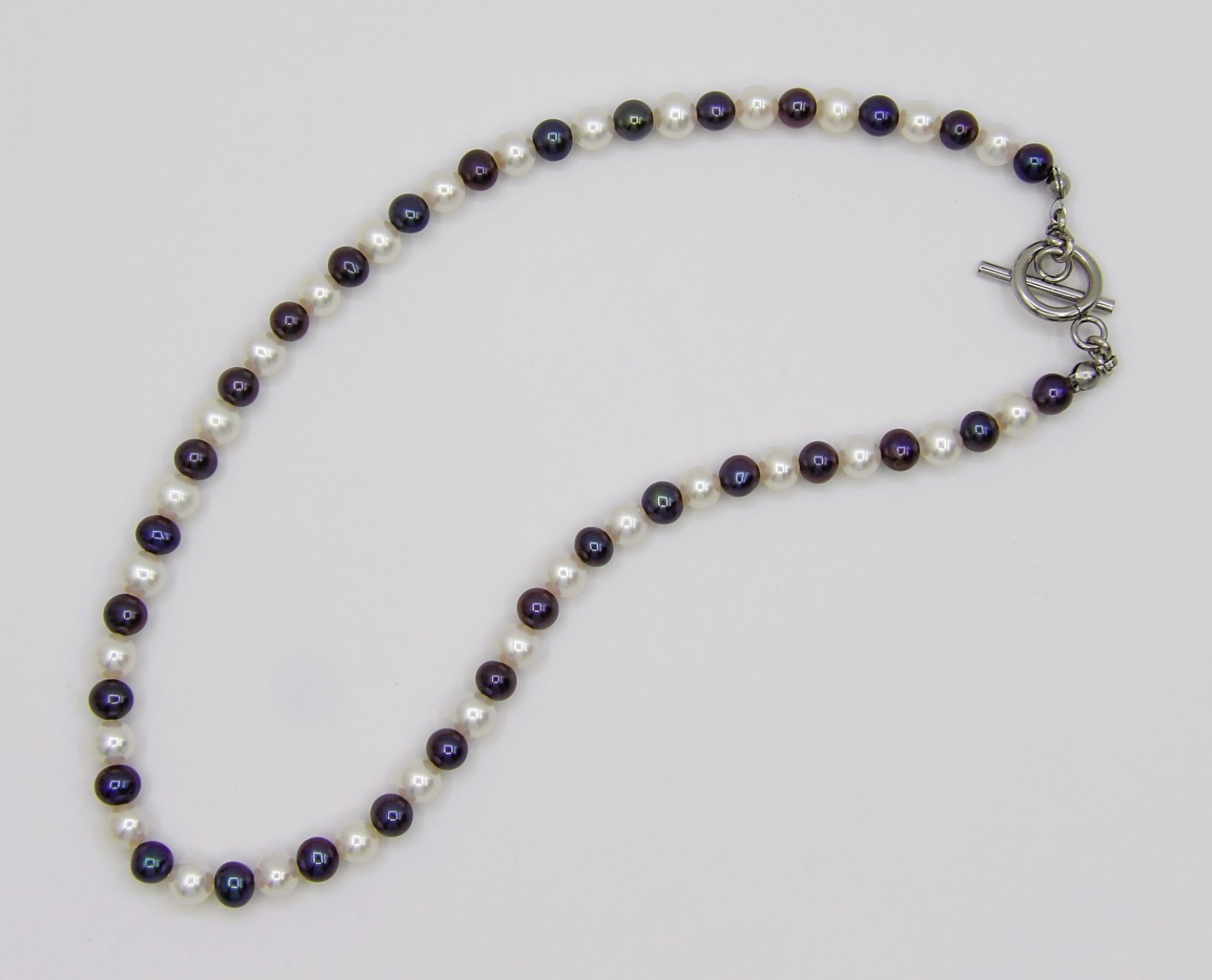 14 inches long Dainty Peacock & White Pearl Necklace for Kids & Teens NK902-B