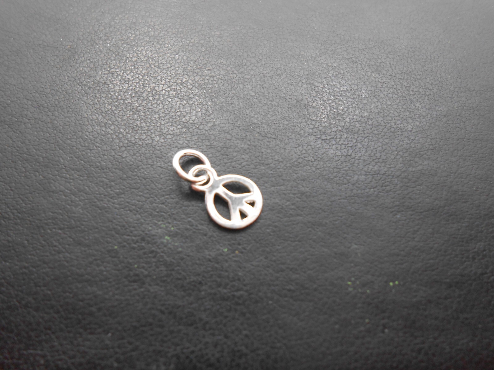 Mini Peace Sign Charm-Sterling Silver — Tiny Charm Stamped 925