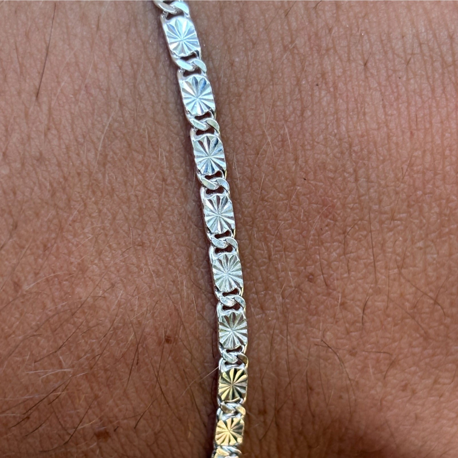3mm Valentino Link Bracelet – Real Solid 925 Sterling Silver MADE IN ITALY
