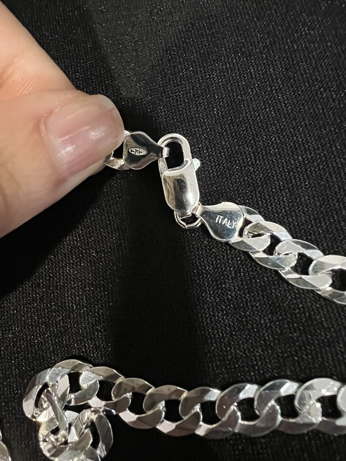 without packaging 925 Sterling Silver Mens Womens Curb Cuban Link Chain G2U