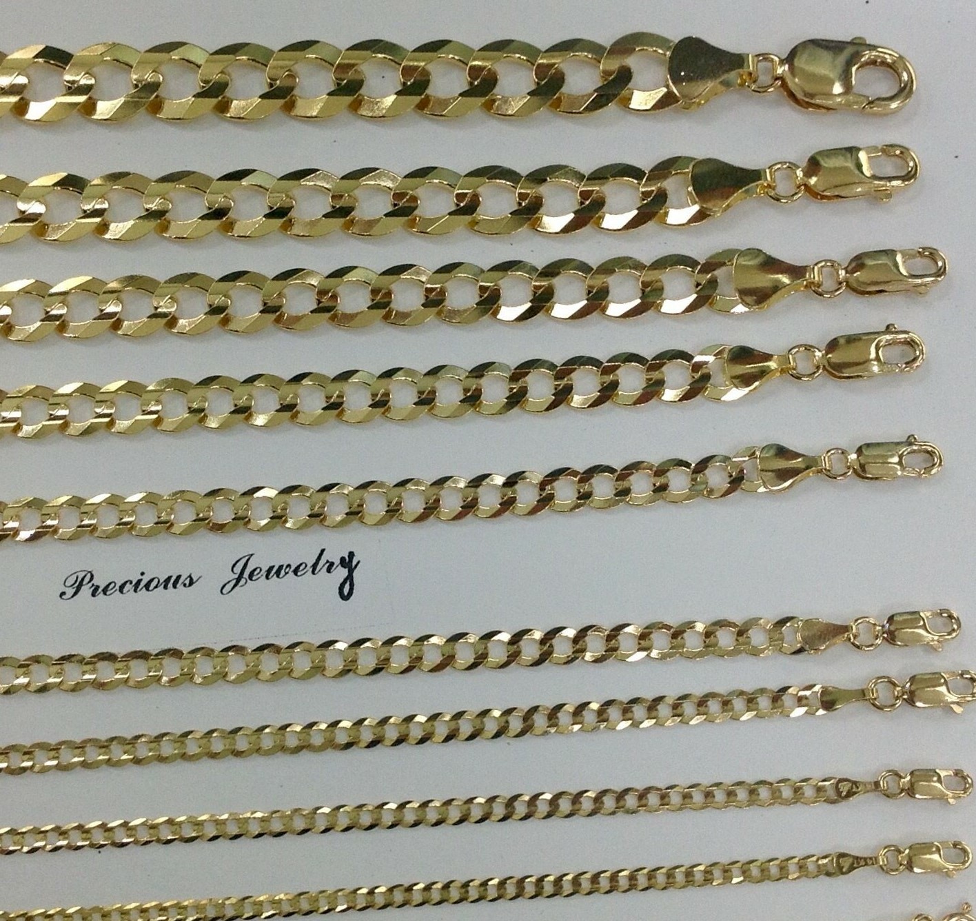 2MM- 11MM 14K SOLID YELLOW GOLD CUBAN LINK WOMEN/ MEN’S NECKLACE CHAIN 16″-30″