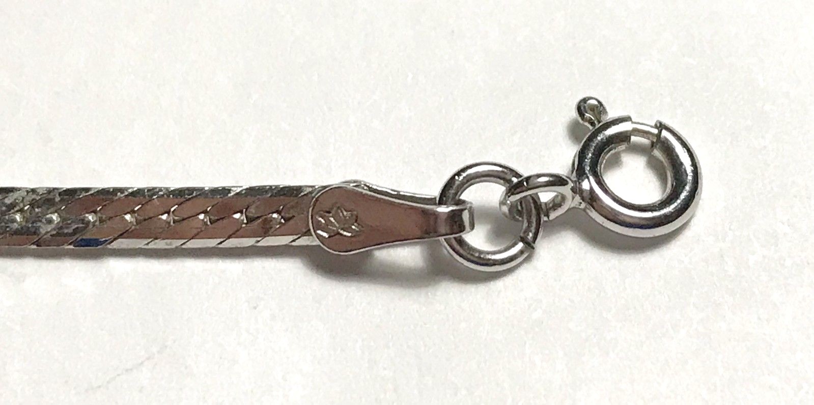 Vintage Danecraft 925 Sterling 17.5″ Herringbone Necklace 1/8″ Wide – Very Good
